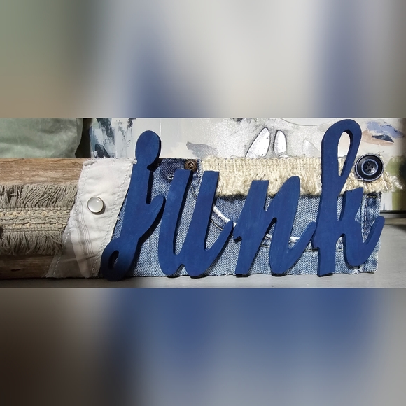 Handcrafted Decorated 'JUNK' Wooden Box - Picture 3 of 7